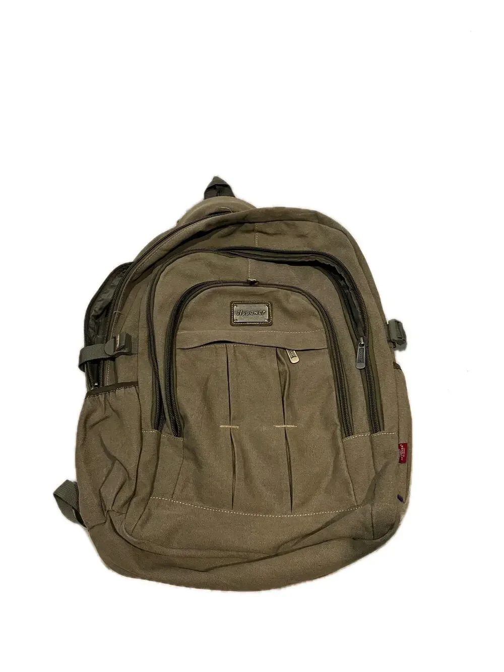 HPPower Brown Canvas Backpack Heavy Duty